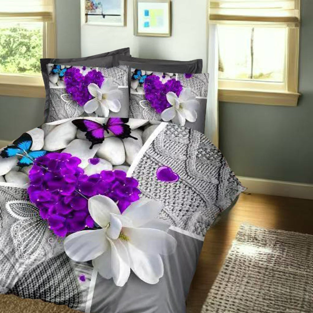 Duvet Cover, 3D Duvet Cover Set, 3D Bedding,Duvet Covers, flower duvet covers, buterfly duvet covers, single duvet covers, double duvet covers, king size duvet covers, microfiber duvet covers sets, Microfiber bedding sets, 3Pcs Duvet Covers set,