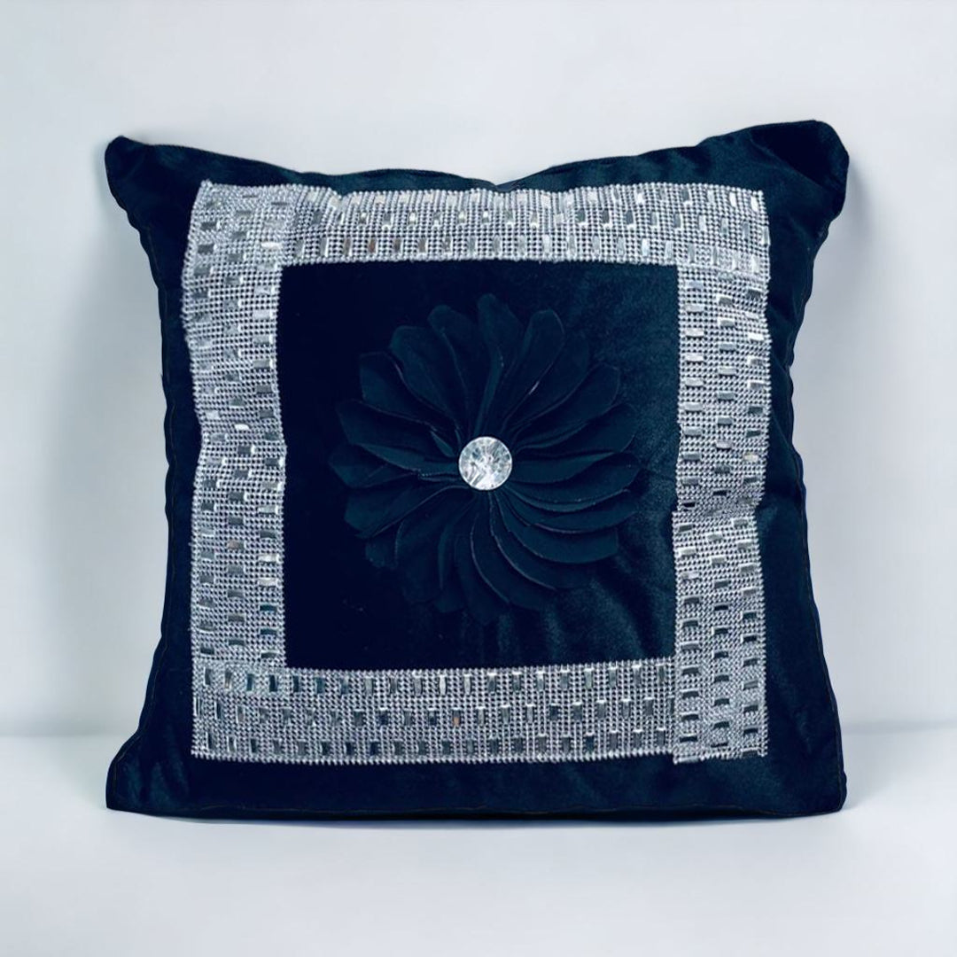 Crushed Diamond Sofa Cushion Cover Black