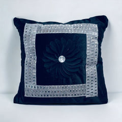 Crushed Diamond Sofa Cushion Cover Black
