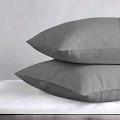 Plain Pillow Case/Cover Pair Grey
