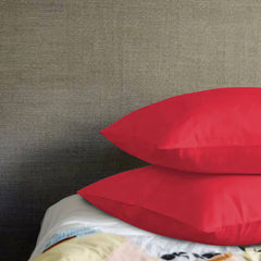 Plain Pillow Case/Cover Pair Red