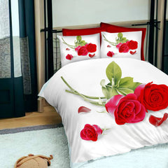 Duvet Cover, 3D Duvet Cover Set, 3D Bedding,Duvet Covers, rose design duvet covers, single duvet covers, double duvet covers, king size duvet covers, microfiber duvet covers sets, Microfiber bedding sets, 3Pcs Duvet Covers set,