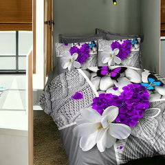 Duvet Cover, 3D Duvet Cover Set, 3D Bedding,Duvet Covers, flower duvet covers, buterfly duvet covers, single duvet covers, double duvet covers, king size duvet covers, microfiber duvet covers sets, Microfiber bedding sets, 3Pcs Duvet Covers set,