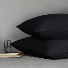 Plain Pillow Case/Cover Pair Black