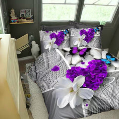 Duvet Cover, 3D Duvet Cover Set, 3D Bedding,Duvet Covers, flower duvet covers, buterfly duvet covers, single duvet covers, double duvet covers, king size duvet covers, microfiber duvet covers sets, Microfiber bedding sets, 3Pcs Duvet Covers set,