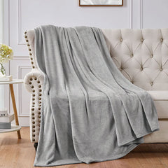 Fleece blanket, Fleece throw blanket, fluffy blanket, warm blanket, soft blanket,sofa fleece throw, sofa blankets , light grey blankets, double size