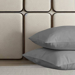 Plain Pillow Case/Cover Pair Grey