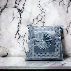 Crushed Diamond Sofa Cushion Cover Silver Gray