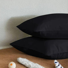 Plain Pillow Case/Cover Pair Black