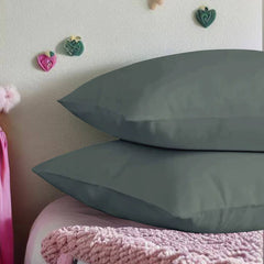 Plain Pillow Case/Cover Pair Charcoal