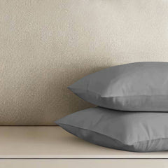 Plain Pillow Case/Cover Pair Grey