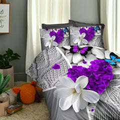 Duvet Cover, 3D Duvet Cover Set, 3D Bedding,Duvet Covers, flower duvet covers, buterfly duvet covers, single duvet covers, double duvet covers, king size duvet covers, microfiber duvet covers sets, Microfiber bedding sets, 3Pcs Duvet Covers set,