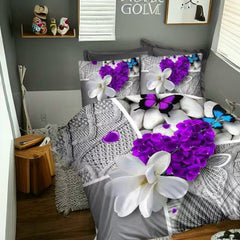 Duvet Cover, 3D Duvet Cover Set, 3D Bedding,Duvet Covers, flower duvet covers, buterfly duvet covers, single duvet covers, double duvet covers, king size duvet covers, microfiber duvet covers sets, Microfiber bedding sets, 3Pcs Duvet Covers set,