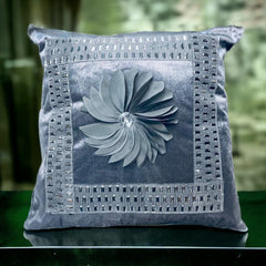Crushed Diamond Sofa Cushion Cover Silver Gray