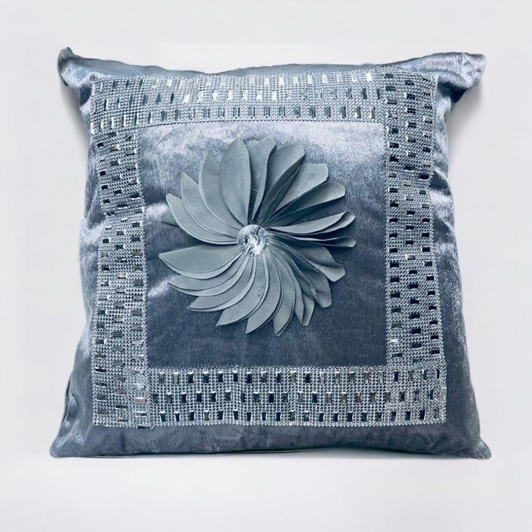 Crushed Diamond Sofa Cushion Cover Silver Gray