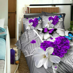 Duvet Cover, 3D Duvet Cover Set, 3D Bedding,Duvet Covers, flower duvet covers, buterfly duvet covers, single duvet covers, double duvet covers, king size duvet covers, microfiber duvet covers sets, Microfiber bedding sets, 3Pcs Duvet Covers set,