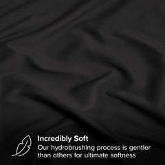 Extra Deep Fitted Bed Sheets Single, Double, King Sizes Black 25cm