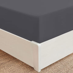 Extra Deep Fitted Bed Sheets Single, Double, King Sizes Charcoal 25cm