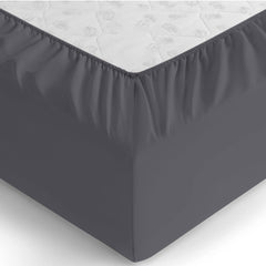 Extra Deep Fitted Bed Sheets Single, Double, King Sizes Charcoal 25cm