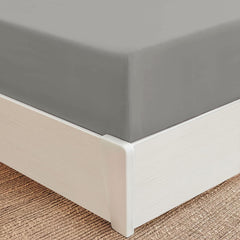 Extra Deep Fitted Bed Sheets Single, Double, King Sizes Grey 25cm