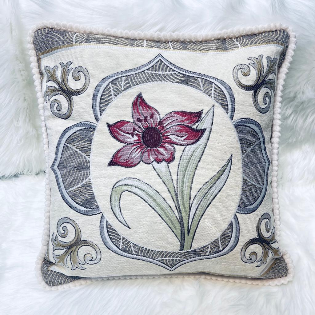 cushion covers, sofa cushion cover, Embroidered cushion cover, floral printed cushion cover