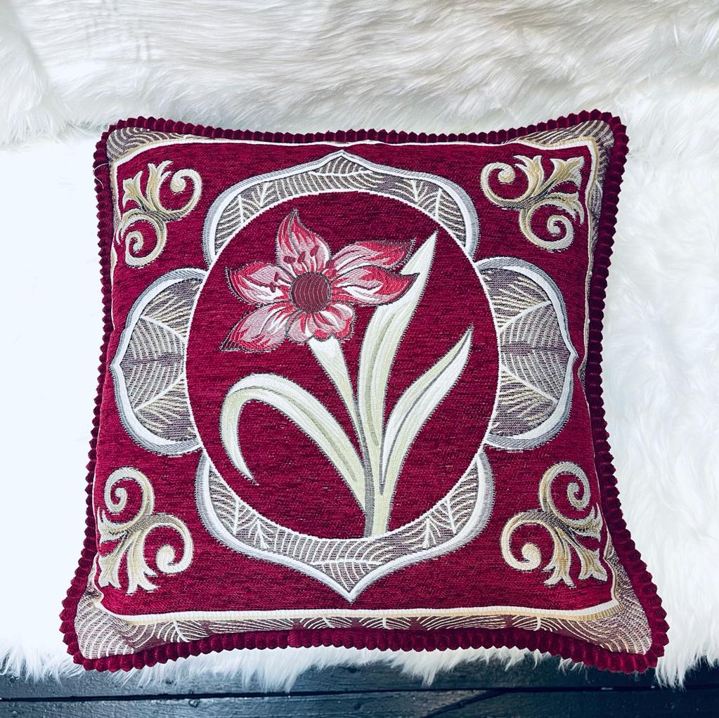 cushion covers, sofa cushion cover, Embroidered cushion cover, floral printed cushion cover