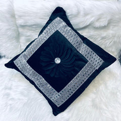 cushion covers, sofa cushion cover, Embroidered cushion cover, floral printed cushion cover, velvet cushion cover, navy cushion cover