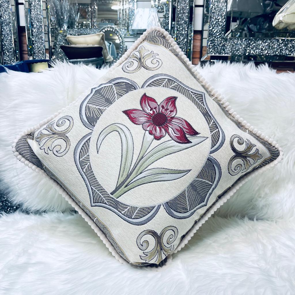 cushion covers, sofa cushion cover, Embroidered cushion cover, floral printed cushion cover