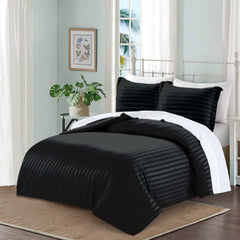 Stripped Bedding, Stripe Duvet Cover, Duvet Cover Set, Stripe Duvet Cover, black stripe pattern,Duvet Covers, single duvet covers, double duvet covers, king size duvet covers, microfiber duvet covers sets, Microfiber bedding sets, 3Pcs Duvet Covers set,