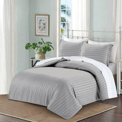 Stripped Bedding, Stripe Duvet Cover, Duvet Cover Set, Stripe Duvet Cover, gray stripe pattern,Duvet Covers, gray duvet covers, gray pattren duvet covers, single duvet covers, double duvet covers, king size duvet covers, microfiber duvet covers sets, Microfiber bedding sets, 3Pcs Duvet Covers set,