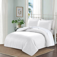 Stripped Bedding, Stripe Duvet Cover, Duvet Cover Set, Stripe Duvet Cover, white stripe pattern,Duvet Covers, single duvet covers, double duvet covers, king size duvet covers, microfiber duvet covers sets, Microfiber bedding sets, 3Pcs Duvet Covers set,